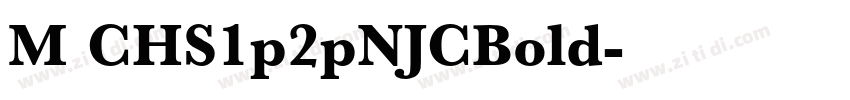 M CHS1p2pNJCBold字体转换